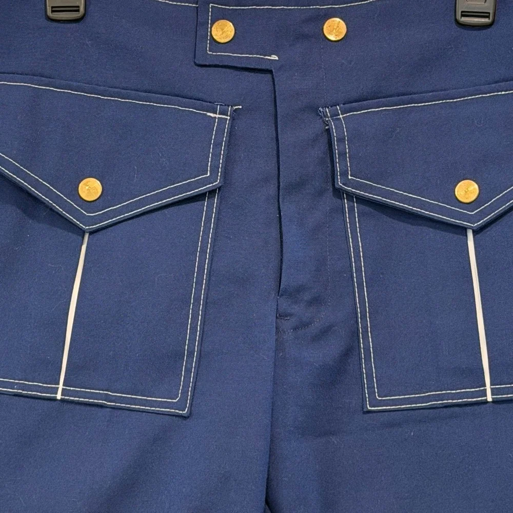 Vintage John Weitz State O Maine Pool Pants Mens 34 Navy Blue Swim Trunks Cargo